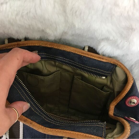 Coach Y2K Small Hampton Shoulder Denim Weekend Tote Bag # 7543 - Picture 14 of 16